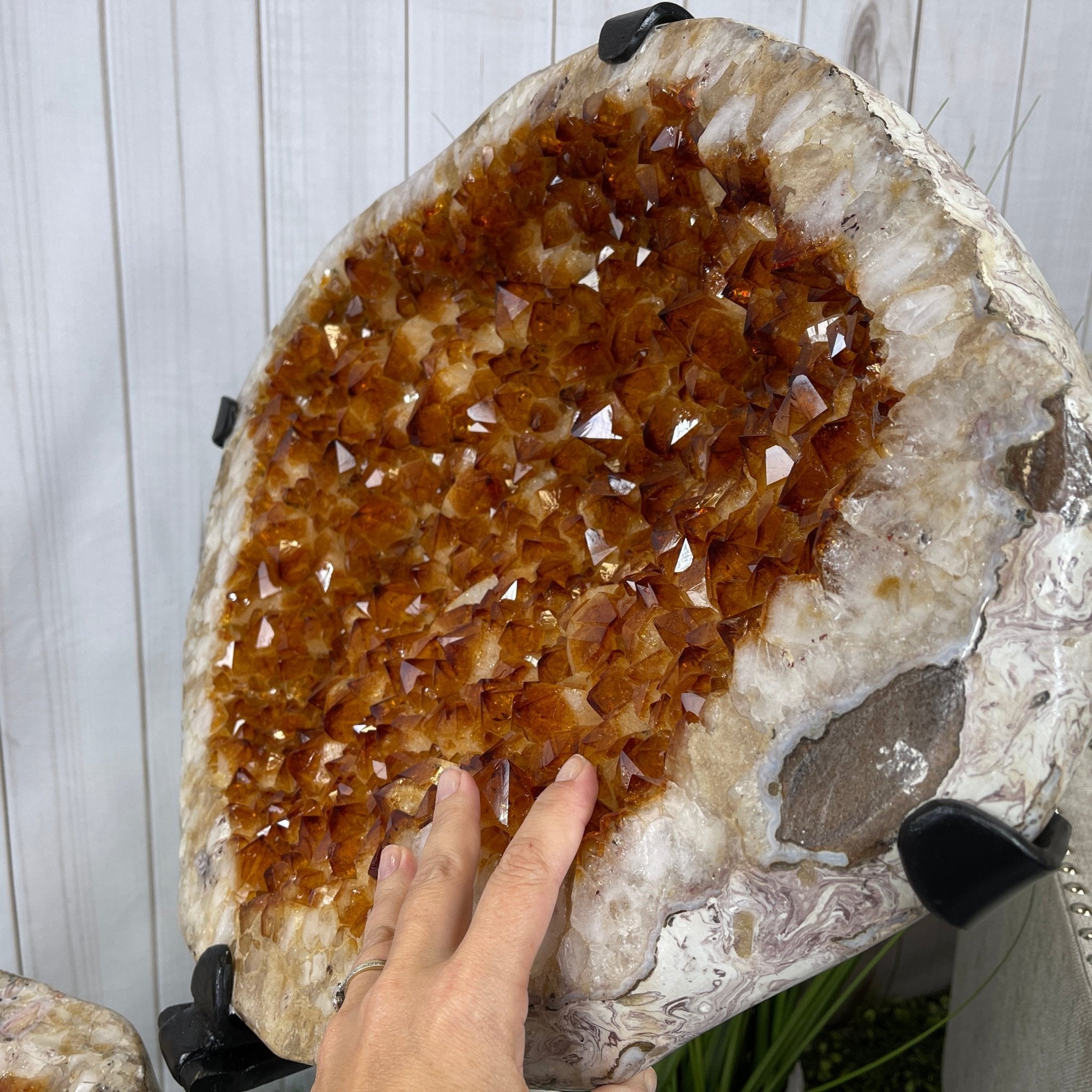 Large Super Quality Citrine "Jewelry Box" with Clam Shell Style Lid, 497 lbs & 28.25" tall Model #5858-0001 by Brazil Gems - Brazil GemsBrazil GemsLarge Super Quality Citrine "Jewelry Box" with Clam Shell Style Lid, 497 lbs & 28.25" tall Model #5858-0001 by Brazil GemsGeode Jewelry Boxes5858-0001