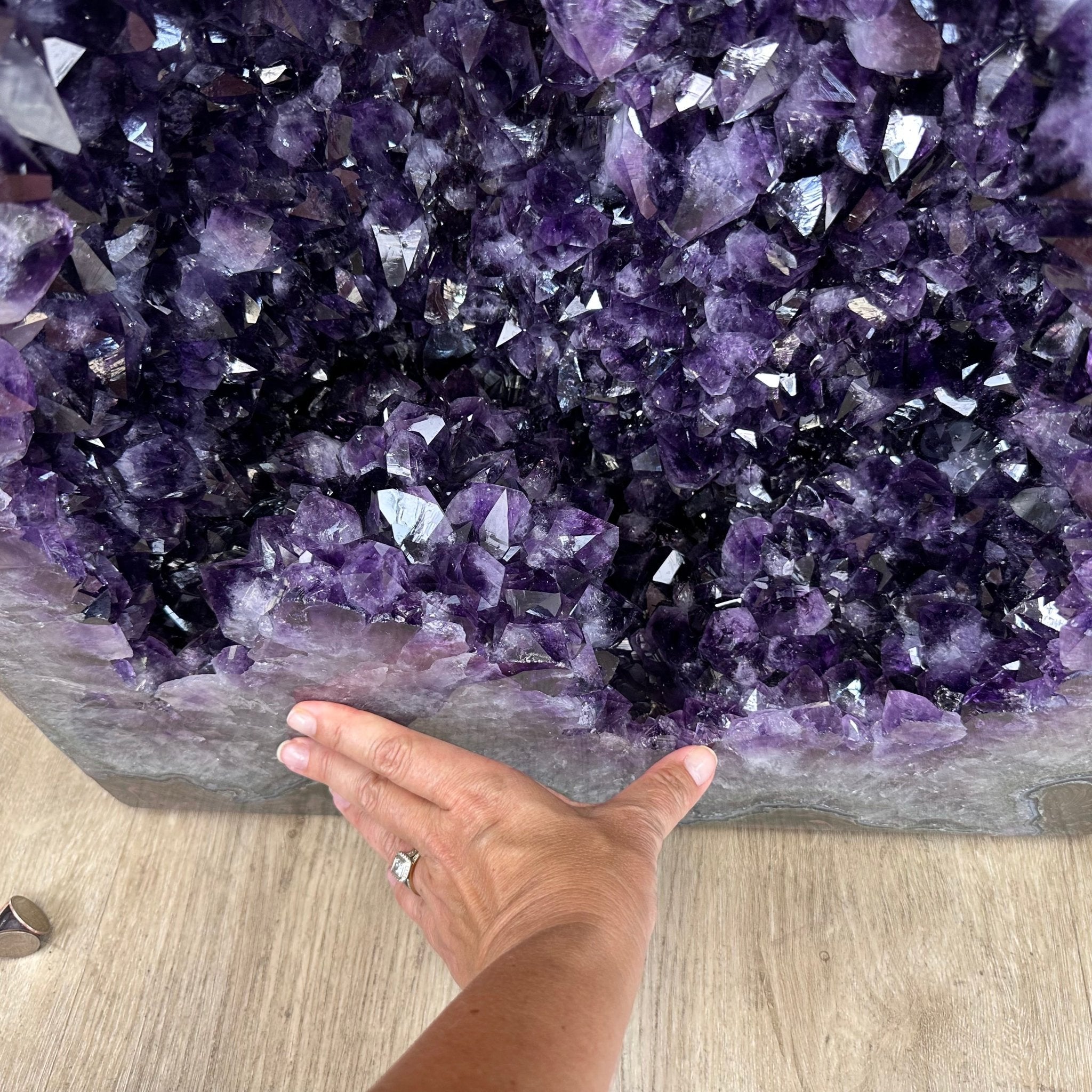 Large Super Quality Polished Brazilian Amethyst Cathedral, 185.7 lbs & 24.5" tall Model #5602-0073 by Brazil Gems - Brazil GemsBrazil GemsLarge Super Quality Polished Brazilian Amethyst Cathedral, 185.7 lbs & 24.5" tall Model #5602-0073 by Brazil GemsPolished Cathedrals5602-0073