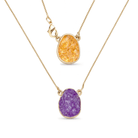 Layered Pendants w/ Natural Gemstone Fragments 18K Gold Plated Necklace - Brazil GemsBrazil GemsLayered Pendants w/ Natural Gemstone Fragments 18K Gold Plated NecklaceNecklace12GP1321 - 201