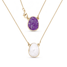 Layered Pendants w/ Natural Gemstone Fragments 18K Gold Plated Necklace - Brazil GemsBrazil GemsLayered Pendants w/ Natural Gemstone Fragments 18K Gold Plated NecklaceNecklace12GP1321 - 202