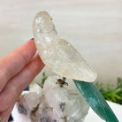 Medium Hand - Carved Clear Quartz Parrot on a Clear Quartz Base, 6.5" Tall #3003 - CQPCQ - 019 - Brazil GemsBrazil GemsMedium Hand - Carved Clear Quartz Parrot on a Clear Quartz Base, 6.5" Tall #3003 - CQPCQ - 019Crystal Birds3003 - CQPCQ - 019