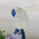 Medium Hand - Carved Clear Quartz Parrot on an Amethyst Base, 6.2" Tall #3003 - CQPAM - 018 - Brazil GemsBrazil GemsMedium Hand - Carved Clear Quartz Parrot on an Amethyst Base, 6.2" Tall #3003 - CQPAM - 018Crystal Birds3003 - CQPAM - 018