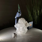 Medium Hand - Carved Sodalite Cockatoo on a Clear Quartz Base, 8.2" Tall #3003 - SOCCQ - 013 - Brazil GemsBrazil GemsMedium Hand - Carved Sodalite Cockatoo on a Clear Quartz Base, 8.2" Tall #3003 - SOCCQ - 013Crystal Birds3003 - SOCCQ - 013