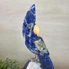 Medium Hand - Carved Sodalite Cockatoo on a Clear Quartz Base, 9.1" Tall #3003 - SOCCQ - 011 - Brazil GemsBrazil GemsMedium Hand - Carved Sodalite Cockatoo on a Clear Quartz Base, 9.1" Tall #3003 - SOCCQ - 011Crystal Birds3003 - SOCCQ - 011