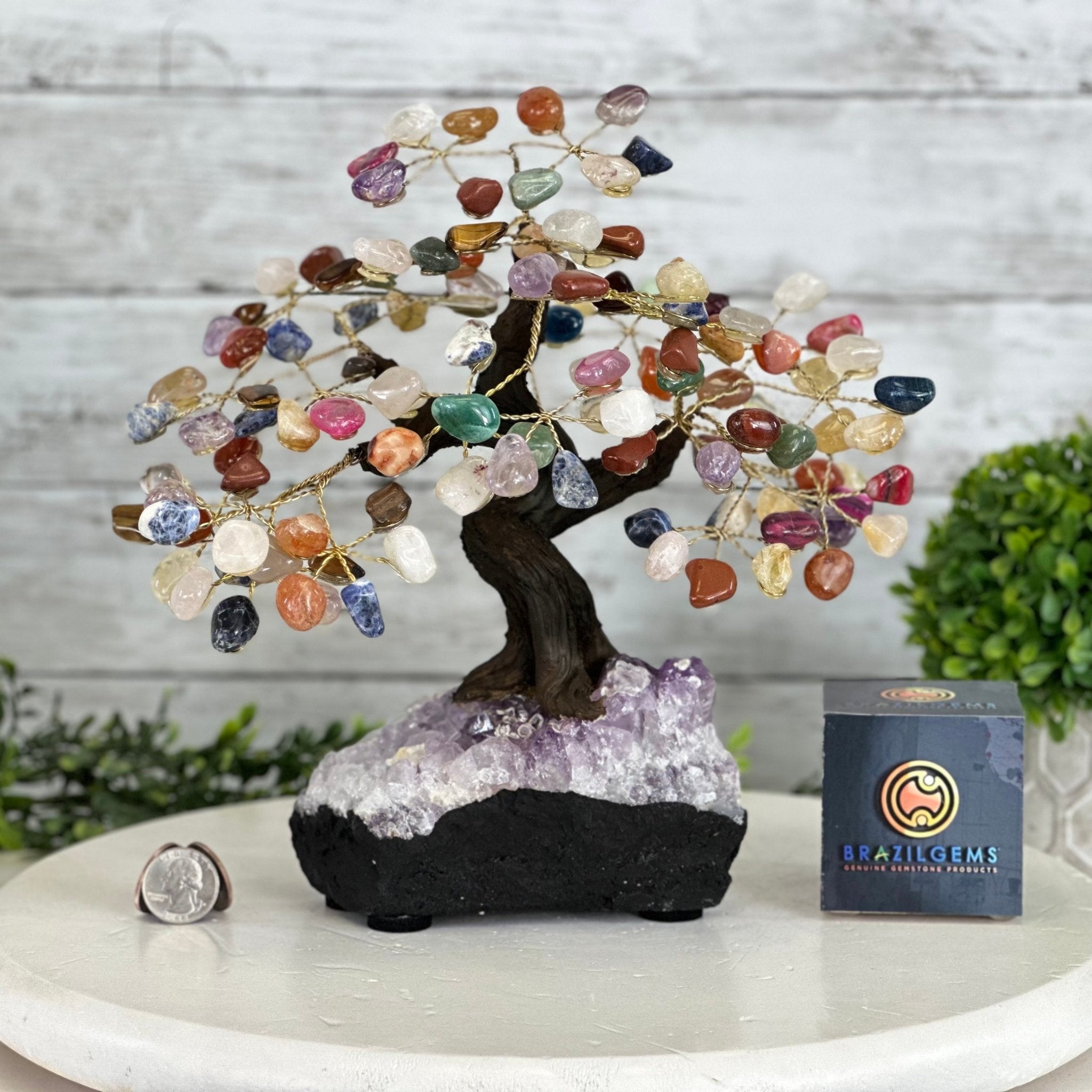 樹紋石 ネックレス 約55cm ブレスレット セット Mixed Gems Gemstone Tree 9