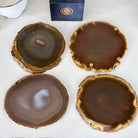 Natural Agate Coasters, Sized 3.5" to 4.5" each, Set of 4 or 8 Coasters #5205NATU - Brazil GemsBrazil GemsNatural Agate Coasters, Sized 3.5" to 4.5" each, Set of 4 or 8 Coasters #5205NATUCoaster Sets5205NATU