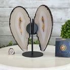 Natural Brazilian Agate "Butterfly Wings", 8.4" Tall #5050NA-143 - Brazil GemsBrazil GemsNatural Brazilian Agate "Butterfly Wings", 8.4" Tall #5050NA-143Agate Butterfly Wings5050NA-143