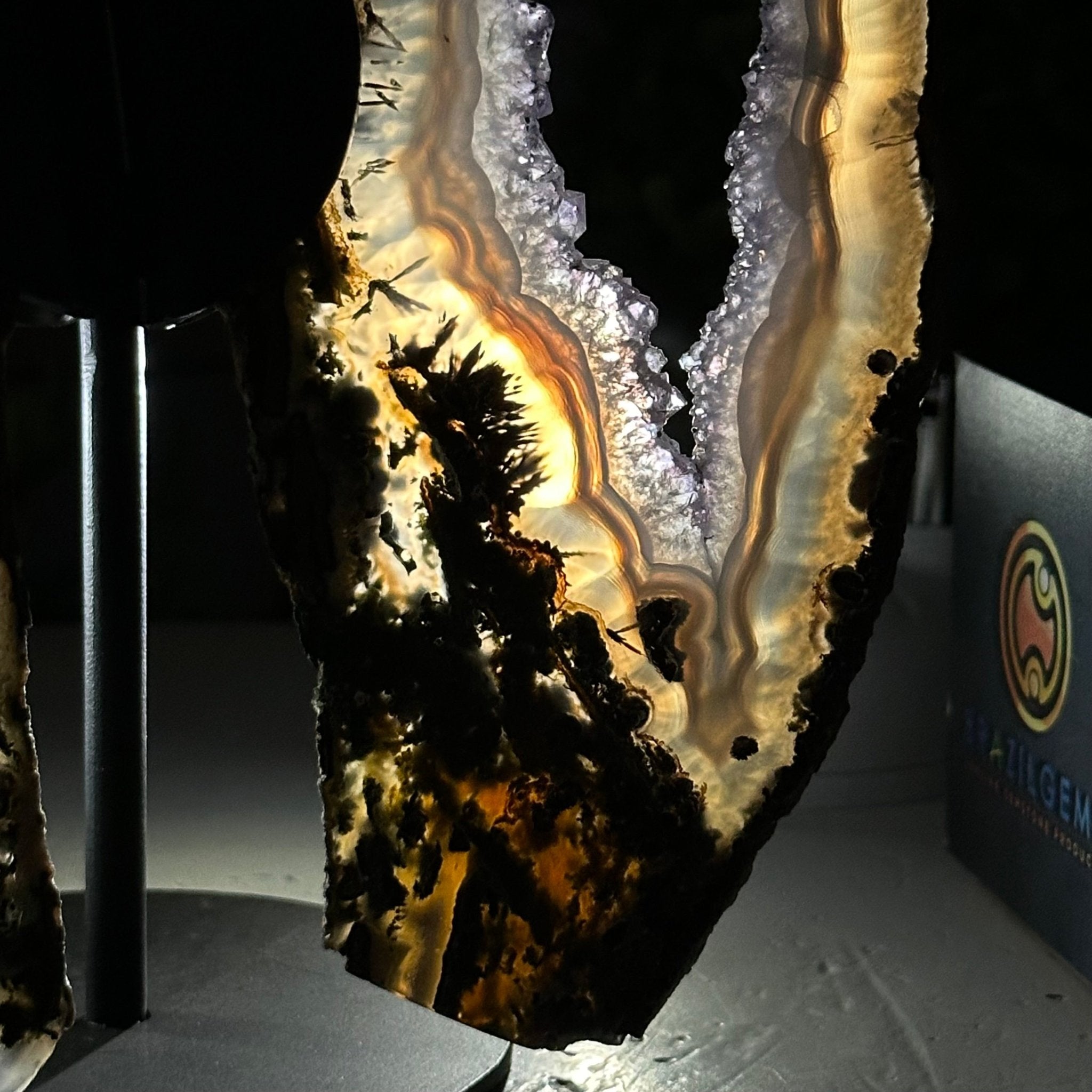 Natural Brazilian Agate "Butterfly Wings", 8.8" Tall #5050NA-104 - Brazil GemsBrazil GemsNatural Brazilian Agate "Butterfly Wings", 8.8" Tall #5050NA-104Agate Butterfly Wings5050NA-104