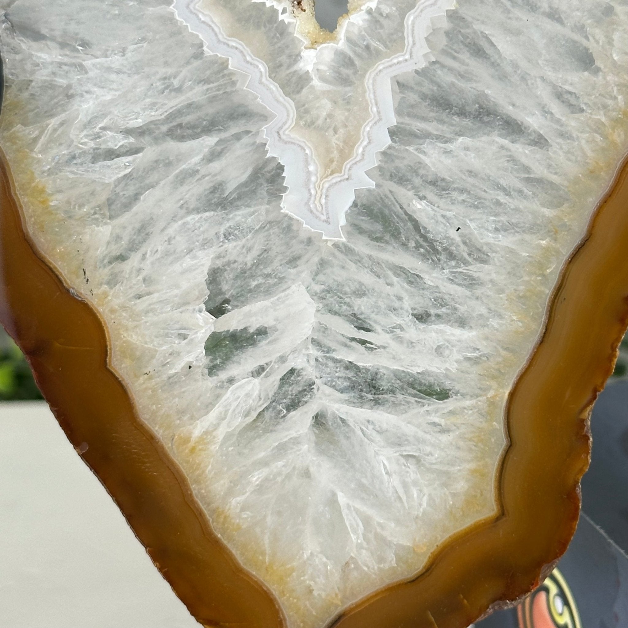 Natural Brazilian Agate "Butterfly Wings", 9.1" Tall #5050NA-110 - Brazil GemsBrazil GemsNatural Brazilian Agate "Butterfly Wings", 9.1" Tall #5050NA-110Agate Butterfly Wings5050NA-110