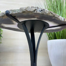 Natural Brazilian Agate Side Table on a black metal base, 21.4" Tall 1305 - 0179 - Brazil GemsBrazil GemsNatural Brazilian Agate Side Table on a black metal base, 21.4" Tall 1305 - 0179Tables: Side1305 - 0179