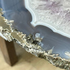 Natural Brazilian Agate Side Table on a black metal base, 21.4" Tall 1305 - 0179 - Brazil GemsBrazil GemsNatural Brazilian Agate Side Table on a black metal base, 21.4" Tall 1305 - 0179Tables: Side1305 - 0179