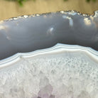 Natural Brazilian Agate Side Table on a black metal base, 21.4" Tall 1305 - 0179 - Brazil GemsBrazil GemsNatural Brazilian Agate Side Table on a black metal base, 21.4" Tall 1305 - 0179Tables: Side1305 - 0179