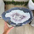 Natural Brazilian Agate Side Table on a black metal base, 21.4" Tall 1305 - 0179 - Brazil GemsBrazil GemsNatural Brazilian Agate Side Table on a black metal base, 21.4" Tall 1305 - 0179Tables: Side1305 - 0179