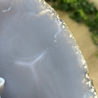 Natural Brazilian Agate Side Table on a black metal base, 21.4" Tall 1305 - 0179 - Brazil GemsBrazil GemsNatural Brazilian Agate Side Table on a black metal base, 21.4" Tall 1305 - 0179Tables: Side1305 - 0179