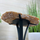 Natural Brazilian Agate Side Table on a black metal base, 21.5" Tall 1305 - 0173 - Brazil GemsBrazil GemsNatural Brazilian Agate Side Table on a black metal base, 21.5" Tall 1305 - 0173Tables: Side1305 - 0173