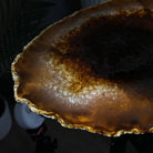 Natural Brazilian Agate Side Table on a black metal base, 21.5" Tall 1305 - 0173 - Brazil GemsBrazil GemsNatural Brazilian Agate Side Table on a black metal base, 21.5" Tall 1305 - 0173Tables: Side1305 - 0173