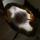 Natural Brazilian Agate Side Table on a black metal base, 21.5" Tall 1305 - 0182 - Brazil GemsBrazil GemsNatural Brazilian Agate Side Table on a black metal base, 21.5" Tall 1305 - 0182Tables: Side1305 - 0182