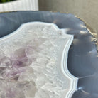 Natural Brazilian Agate Side Table on a black metal base, 21.5" Tall 1305 - 0182 - Brazil GemsBrazil GemsNatural Brazilian Agate Side Table on a black metal base, 21.5" Tall 1305 - 0182Tables: Side1305 - 0182