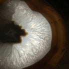 Natural Brazilian Agate Side Table on a black metal base, 21.7" Tall 1305 - 0178 - Brazil GemsBrazil GemsNatural Brazilian Agate Side Table on a black metal base, 21.7" Tall 1305 - 0178Tables: Side1305 - 0178