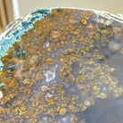 Natural Brazilian Agate Side Table on a black metal base, 21.7" Tall 1305 - 0178 - Brazil GemsBrazil GemsNatural Brazilian Agate Side Table on a black metal base, 21.7" Tall 1305 - 0178Tables: Side1305 - 0178
