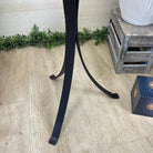 Natural Brazilian Agate Side Table on a black metal base, 21.8" Tall 1305 - 0181 - Brazil GemsBrazil GemsNatural Brazilian Agate Side Table on a black metal base, 21.8" Tall 1305 - 0181Tables: Side1305 - 0181