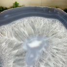 Natural Brazilian Agate Side Table on a black metal base, 21.8" Tall 1305 - 0181 - Brazil GemsBrazil GemsNatural Brazilian Agate Side Table on a black metal base, 21.8" Tall 1305 - 0181Tables: Side1305 - 0181