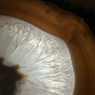 Natural Brazilian Agate Side Table on a black metal base, 21.8" Tall 1305 - 0181 - Brazil GemsBrazil GemsNatural Brazilian Agate Side Table on a black metal base, 21.8" Tall 1305 - 0181Tables: Side1305 - 0181