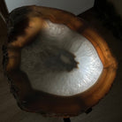 Natural Brazilian Agate Side Table on a black metal base, 21.8" Tall 1305 - 0181 - Brazil GemsBrazil GemsNatural Brazilian Agate Side Table on a black metal base, 21.8" Tall 1305 - 0181Tables: Side1305 - 0181