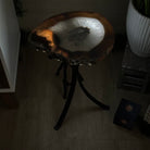 Natural Brazilian Agate Side Table on a black metal base, 21.8" Tall 1305 - 0181 - Brazil GemsBrazil GemsNatural Brazilian Agate Side Table on a black metal base, 21.8" Tall 1305 - 0181Tables: Side1305 - 0181