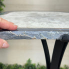 Natural Brazilian Agate Side Table on a black metal base, 22" Tall 1306 - 0045 - Brazil GemsBrazil GemsNatural Brazilian Agate Side Table on a black metal base, 22" Tall 1306 - 0045Tables: Side1306 - 0045