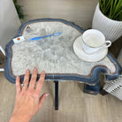 Natural Brazilian Agate Side Table on a black metal base, 22" Tall 1306 - 0045 - Brazil GemsBrazil GemsNatural Brazilian Agate Side Table on a black metal base, 22" Tall 1306 - 0045Tables: Side1306 - 0045