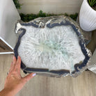 Natural Brazilian Agate Side Table on a black metal base, 22" Tall 1306 - 0046 - Brazil GemsBrazil GemsNatural Brazilian Agate Side Table on a black metal base, 22" Tall 1306 - 0046Tables: Side1306 - 0046
