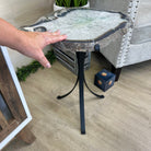 Natural Brazilian Agate Side Table on a black metal base, 22" Tall 1306 - 0046 - Brazil GemsBrazil GemsNatural Brazilian Agate Side Table on a black metal base, 22" Tall 1306 - 0046Tables: Side1306 - 0046