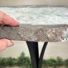 Natural Brazilian Agate Side Table on a black metal base, 22" Tall 1306 - 0046 - Brazil GemsBrazil GemsNatural Brazilian Agate Side Table on a black metal base, 22" Tall 1306 - 0046Tables: Side1306 - 0046