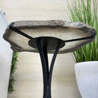 Natural Brazilian Agate Side Table on a black metal base, 22" Tall 1306 - 0046 - Brazil GemsBrazil GemsNatural Brazilian Agate Side Table on a black metal base, 22" Tall 1306 - 0046Tables: Side1306 - 0046
