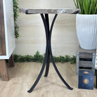 Natural Brazilian Agate Side Table on a black metal base, 22" Tall 1306 - 0046 - Brazil GemsBrazil GemsNatural Brazilian Agate Side Table on a black metal base, 22" Tall 1306 - 0046Tables: Side1306 - 0046