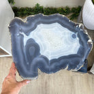 Natural Brazilian Agate Side Table on a black metal base, 22" Tall 1306 - 0047 - Brazil GemsBrazil GemsNatural Brazilian Agate Side Table on a black metal base, 22" Tall 1306 - 0047Tables: Side1306 - 0047