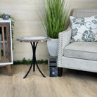 Natural Brazilian Agate Side Table on a black metal base, 22" Tall 1306 - 0048 - Brazil GemsBrazil GemsNatural Brazilian Agate Side Table on a black metal base, 22" Tall 1306 - 0048Tables: Side1306 - 0048