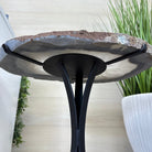 Natural Brazilian Agate Side Table on a black metal base, 22" Tall 1306 - 0048 - Brazil GemsBrazil GemsNatural Brazilian Agate Side Table on a black metal base, 22" Tall 1306 - 0048Tables: Side1306 - 0048