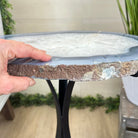 Natural Brazilian Agate Side Table on a black metal base, 22" Tall 1306 - 0048 - Brazil GemsBrazil GemsNatural Brazilian Agate Side Table on a black metal base, 22" Tall 1306 - 0048Tables: Side1306 - 0048