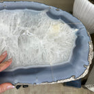 Natural Brazilian Agate Side Table on a black metal base, 22" Tall 1306 - 0049 - Brazil GemsBrazil GemsNatural Brazilian Agate Side Table on a black metal base, 22" Tall 1306 - 0049Tables: Side1306 - 0049
