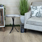 Natural Brazilian Agate Side Table on a black metal base, 22" Tall 1306 - 0049 - Brazil GemsBrazil GemsNatural Brazilian Agate Side Table on a black metal base, 22" Tall 1306 - 0049Tables: Side1306 - 0049