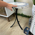 Natural Brazilian Agate Side Table on a black metal base, 22" Tall 1306 - 0049 - Brazil GemsBrazil GemsNatural Brazilian Agate Side Table on a black metal base, 22" Tall 1306 - 0049Tables: Side1306 - 0049
