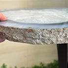 Natural Brazilian Agate Side Table on a black metal base, 22" Tall 1306 - 0049 - Brazil GemsBrazil GemsNatural Brazilian Agate Side Table on a black metal base, 22" Tall 1306 - 0049Tables: Side1306 - 0049