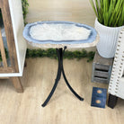 Natural Brazilian Agate Side Table on a black metal base, 22" Tall 1306 - 0049 - Brazil GemsBrazil GemsNatural Brazilian Agate Side Table on a black metal base, 22" Tall 1306 - 0049Tables: Side1306 - 0049