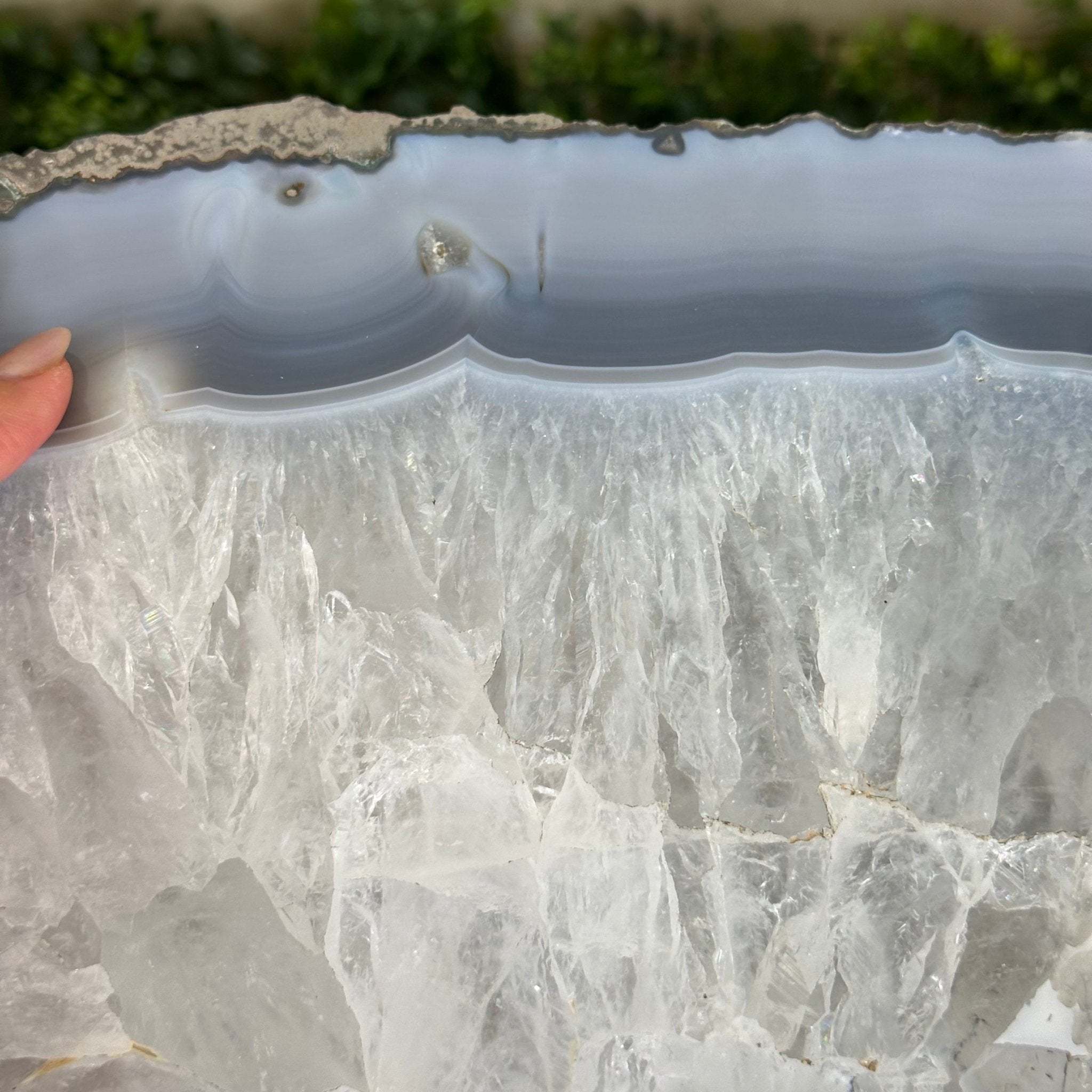 Natural Brazilian Agate Side Table on a black metal base, 22" Tall 1306 - 0049 - Brazil GemsBrazil GemsNatural Brazilian Agate Side Table on a black metal base, 22" Tall 1306 - 0049Tables: Side1306 - 0049