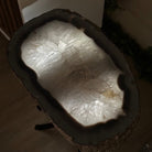 Natural Brazilian Agate Side Table on a black metal base, 22" Tall 1306 - 0049 - Brazil GemsBrazil GemsNatural Brazilian Agate Side Table on a black metal base, 22" Tall 1306 - 0049Tables: Side1306 - 0049