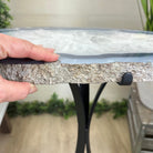 Natural Brazilian Agate Side Table on a black metal base, 22" Tall 1306 - 0049 - Brazil GemsBrazil GemsNatural Brazilian Agate Side Table on a black metal base, 22" Tall 1306 - 0049Tables: Side1306 - 0049