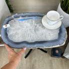 Natural Brazilian Agate Side Table on a black metal base, 22" Tall 1306 - 0049 - Brazil GemsBrazil GemsNatural Brazilian Agate Side Table on a black metal base, 22" Tall 1306 - 0049Tables: Side1306 - 0049
