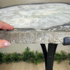 Natural Brazilian Agate Side Table on a black metal base, 22" Tall 1306 - 0050 - Brazil GemsBrazil GemsNatural Brazilian Agate Side Table on a black metal base, 22" Tall 1306 - 0050Tables: Side1306 - 0050